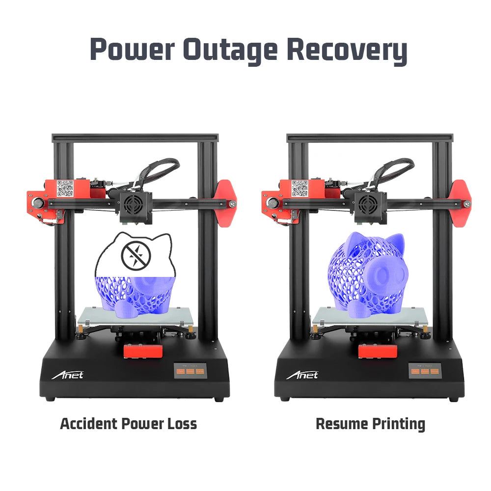 3D Printer ET4 Metal Frame Module Assembly with Auto Leveling/Resume Printing/Filament Detection,High Precision 3D Printer