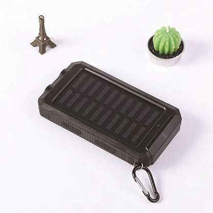 Solar Power Bank 20000Mah IP67 Waterproof Portable Solar Charger Powerbank External Battery Pack Power Bank with SOS LED Light